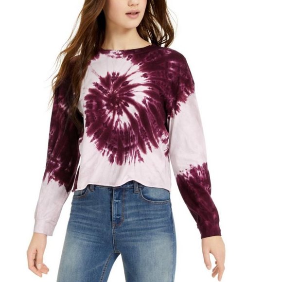 Rebellious One Women’s Juniors Cotton Tie-Dye Long Sleeve Shirt, sz M - Picture 5 of 5